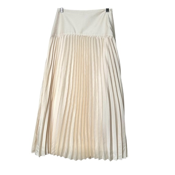 Scotch & Soda Dresses & Skirts - Scotch & Soda Feminine Cottagecore Cream Fitted Yoke Pleated Flowy Maxi Skirt